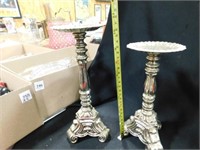 Silver Toned Candle Holders & Napkin Holders