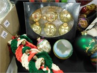 Christmas Ornaments & 2 Tins