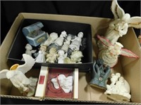 Misc. Angel Figurines & 1 12" Cherub
