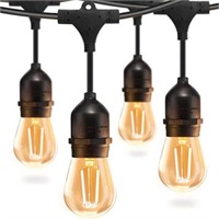 JUSLIT Outdoor String Lights, 48Ft LED Patio