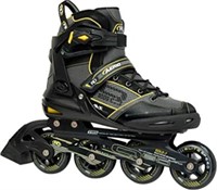 AERIO Q60 Inline Roller Skates | Adult 8 | Black,