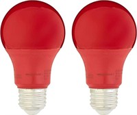 Basics 60 Watt Equivalent, Red, Non-Dimmable, A19