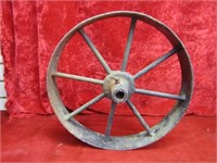 Steel wheel barrow wheel.