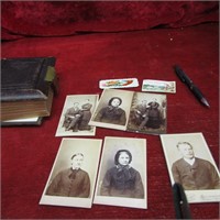 Antique photo album. w/photographs.