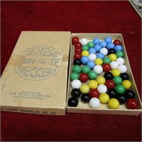 Akro agate Chinese checkers w/box.