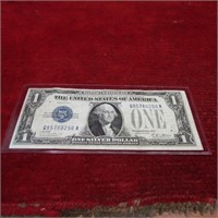 1928A Silver certificate US currency banknote.