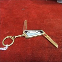 Vintage Chrysler key blank keychain