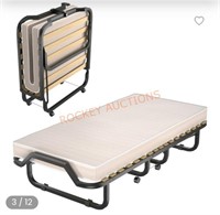 Rolling folding bed