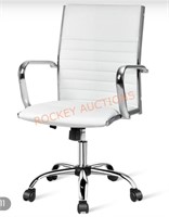High back rolling office chair