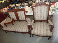 WALNUT PARLOR SET