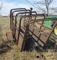 Older steel portable loading chute