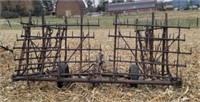 4 section harrow with hyd. Cart