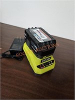 Ryobi 18v battery and charger