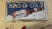 Budweiser "Bud Dry" Sign Framed Sign
