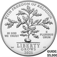 2021 1st Amendment 1oz Platinum Proof Coin GEM