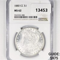 1880-CC Morgan Silver Dollar NGC-MS62
