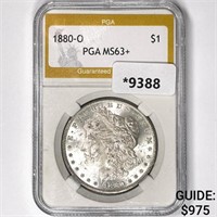 1880-O Morgan Silver Dollar PGA-MS63+