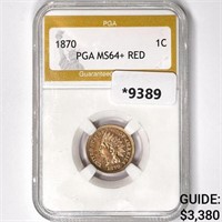1870/69 Indian Head Cent PGA-MS64+ RED
