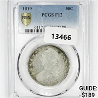 1819 Capped Bust Half Dollar PCGS-F12