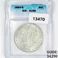 1884-S Morgan Silver Dollar ICG-AU58
