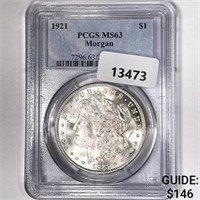 1921 Morgan Silver Dollar PCGS-MS63