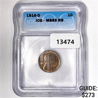 1916-D Wheat Cent ICG-MS63 RB