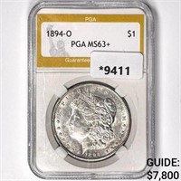 1894-O Morgan Silver Dollar PGA-MS63+