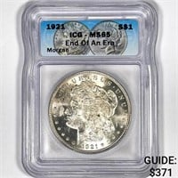 1921 Morgan Silver Dollar ICG-M65 End Of An Era