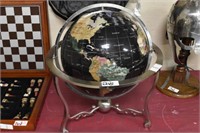 Table Top Gemstone World Globe: