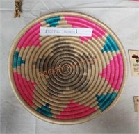 Hand woven basket by artists in Muhunga