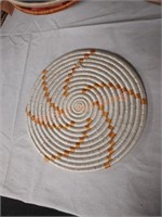 Hand woven trivet by artists in Muhunga