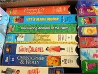Box of VHS Tapes/DVD
