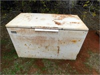 old freezer/feed box