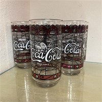 7 Vintage Coca-Cola Glasses 12 Ounce