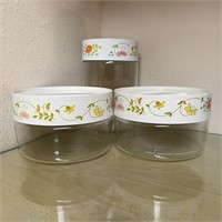 Vintage Pyrex Glass Canisters