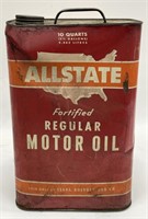 Vintage Allstate 10 Quart Motor Oil Can