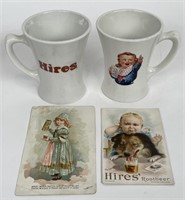 Antique Hires Root Beer Advertising Cards and (2)