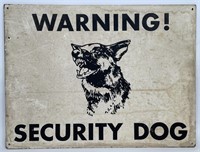 Vintage Security Dog Masonite Advertising