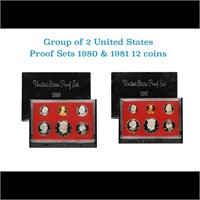 1980 & 1981 United States Mint Proof Set In Origin