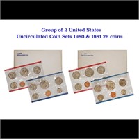 1980 & 1981 United States Mint Set In Original Gov