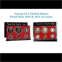 1974 & 1975 United Stated Mint Proof Set In Origin