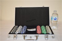 Set Of Poker Chips With Carrying Case