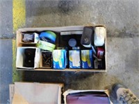 Box of paint sticks, abrasive material