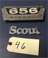 Scout.656 Diesel.metal nameplates