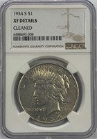 1934-S Peace Silver Dollar NGC XF-Details