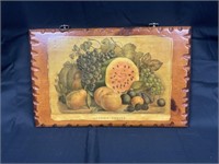 "Autumn Fruits" on wood 
18x11