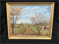 Farm House/Barn Painting - 1968
18x22