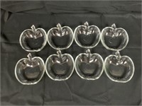 Glass Apple Bowls x 8