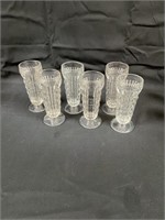 Cut Glass Glasses - set of 6