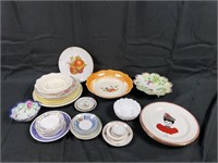 Set of random plates and bowls
